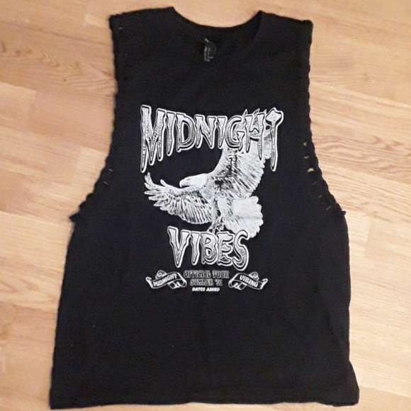 Like new black logo  muscle tee - Picture 1 of 3